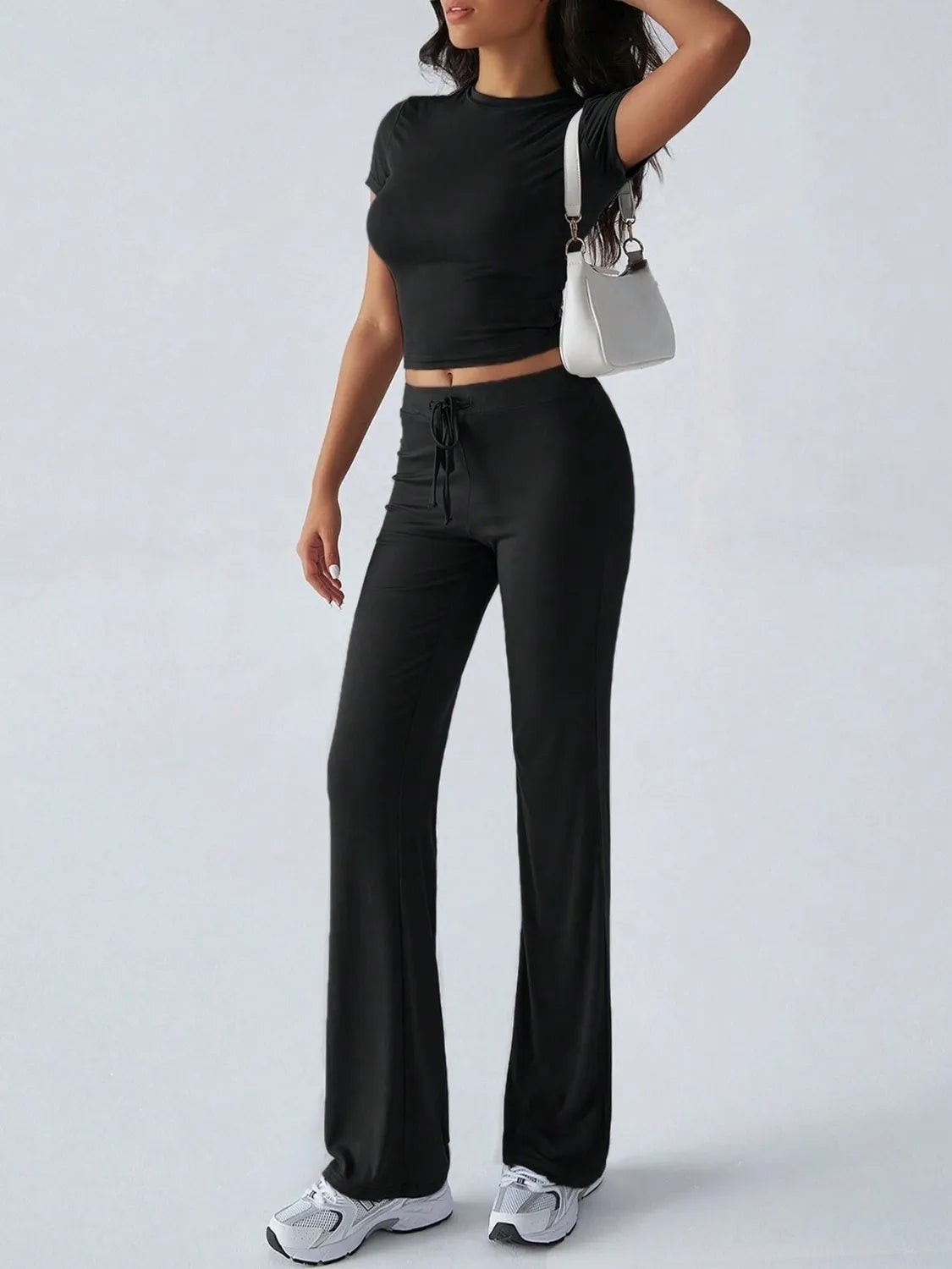 Round Neck Short Sleeve Top and Pants Set 78525b5d-bbc4-4b86-9717-f8f180d7aa4e-Max-Origin