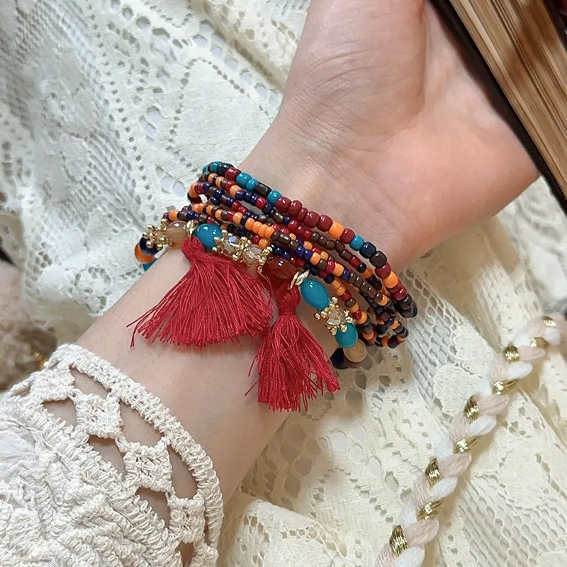Tassel Rice Bead Bracelet 78630b35-0280-4888-bbbd-79fb52d1827b-Max
