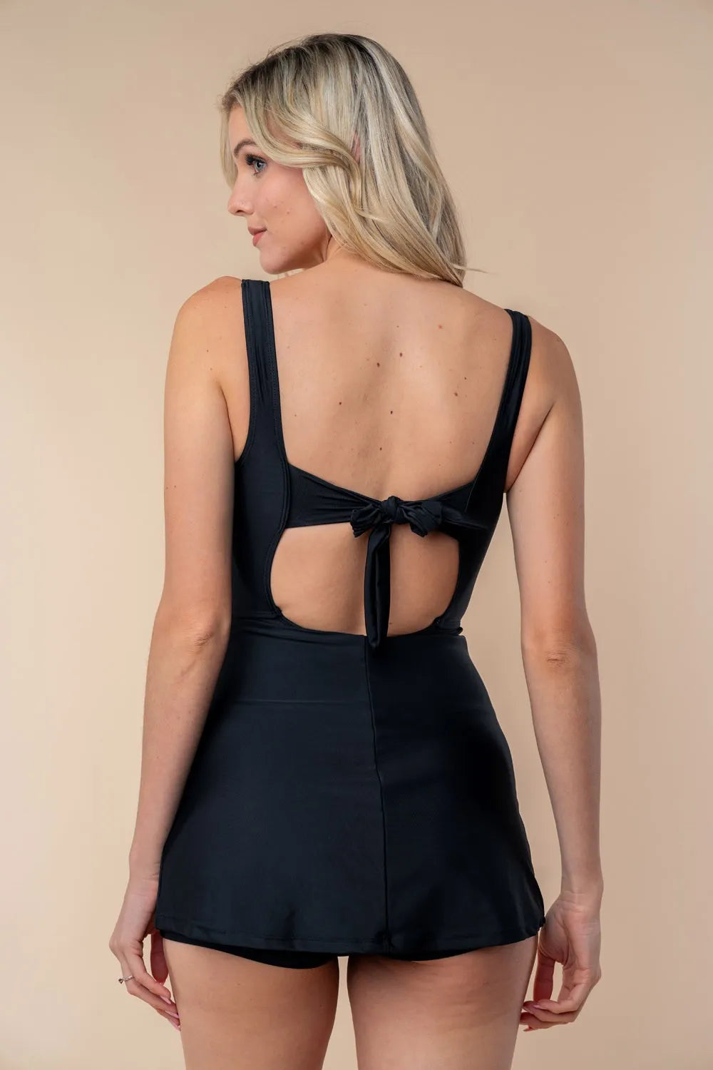 White Birch Full Size Sleeveless Tie Back Performance Knit Swim Dress 7864c906-5425-424b-bac6-82d29a46771f-Max