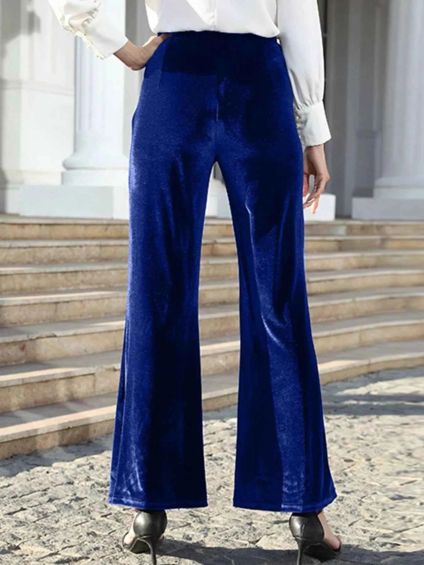 High-Waisted Wide Leg Velvet Pants 786c073b-f9be-4074-b12c-01222343d841-Max-Origin