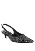 Zehra Boucle Slingback Sandals Black 786c29c1-bc0c-417a-9d68-b9eaa58a9087