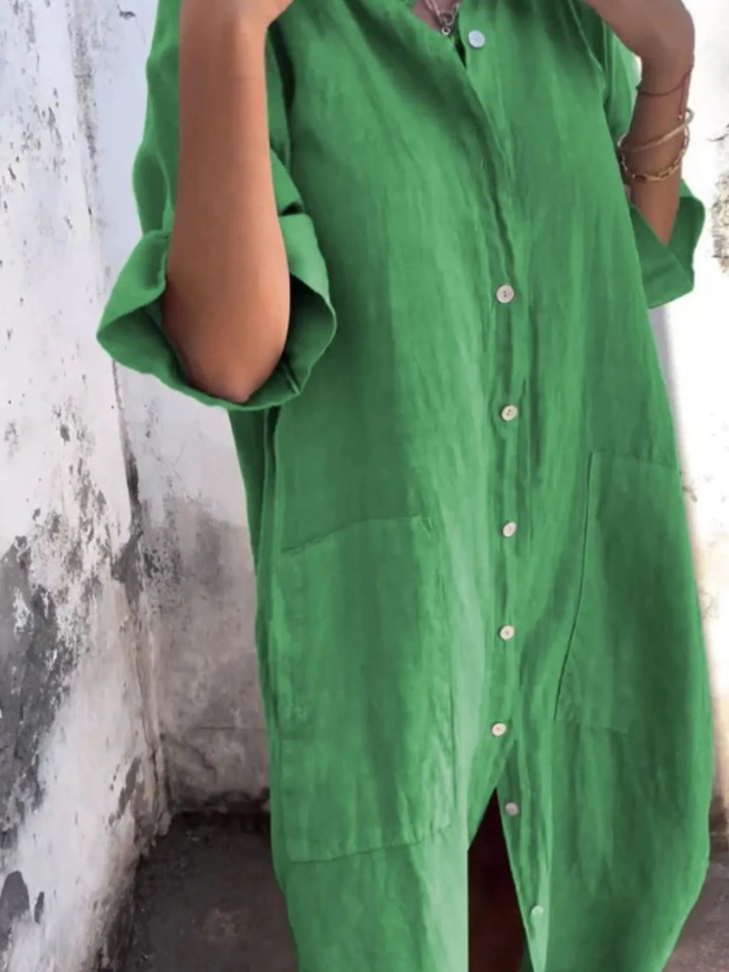 Full Size Casual Linen Button-Down Shirt Dress Plus Size 788382f3-0ccd-49da-abf3-089a0109942a-Max-Origin