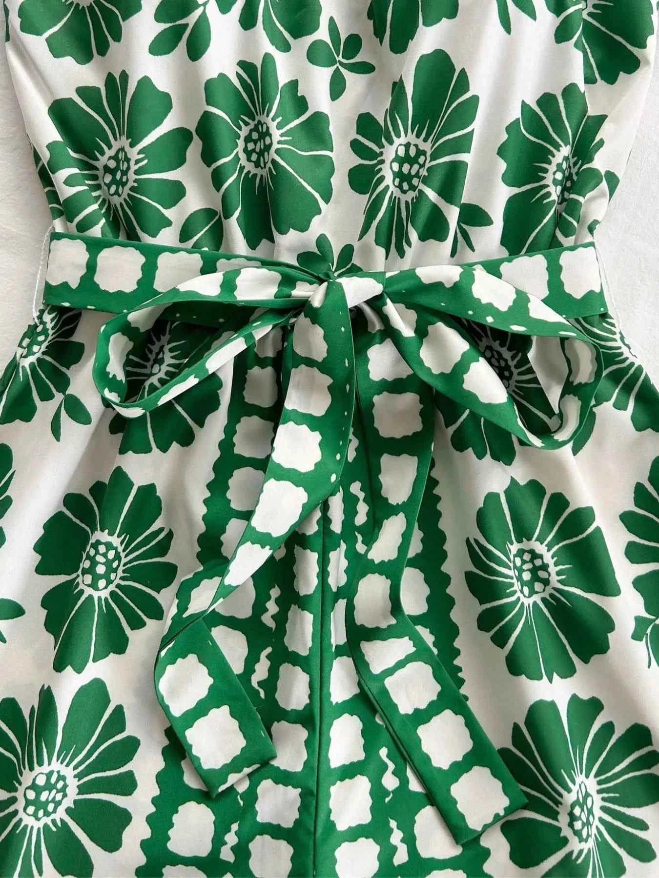 Printed Tube Tie Waist Romper 78845a62-376b-4e5b-b389-efa3733d4239-Max-Origin