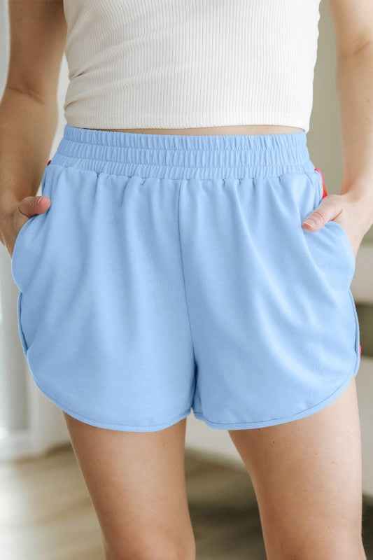 Stripe Colorblock High Waist Shorts Bonbon 788b27cd-3a5a-4c50-bb71-d32875cc5dec
