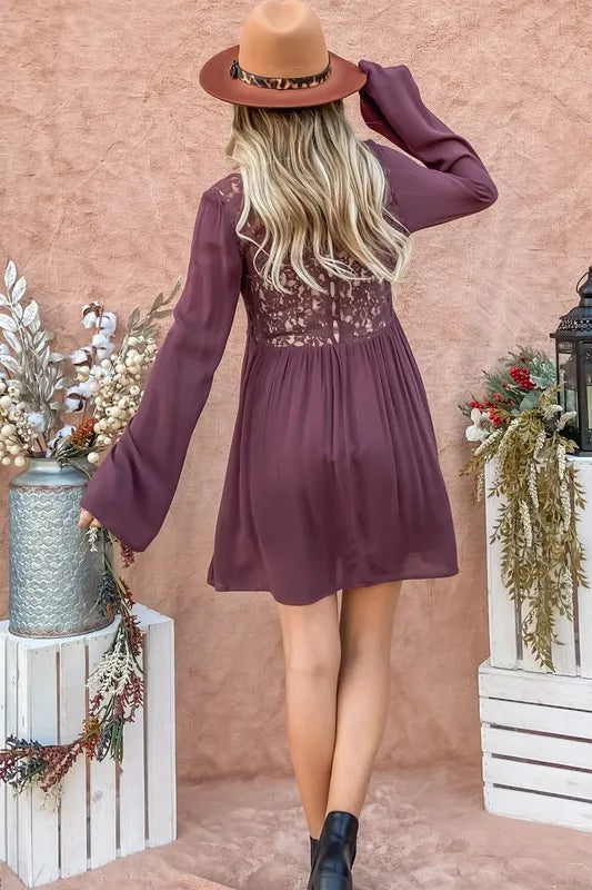 And The Why Back Lace Button Down Detail Bell Sleeve Dress 78a6b201e35249c484d7aba58dd41491-Max-Origin