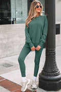 Solid Oversize Sweatshirt and Ribbed Leggings Set Green Bay 78baf85f-d632-449d-a720-24a6ad58bbb5