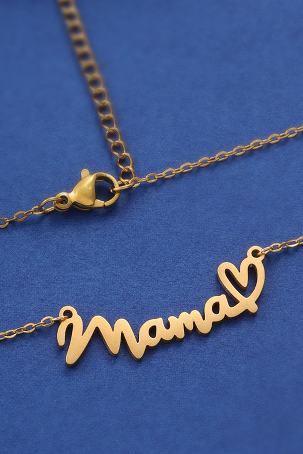 Gold Mama Letter Heart Pattern Necklace 78d93d71b17d8ace