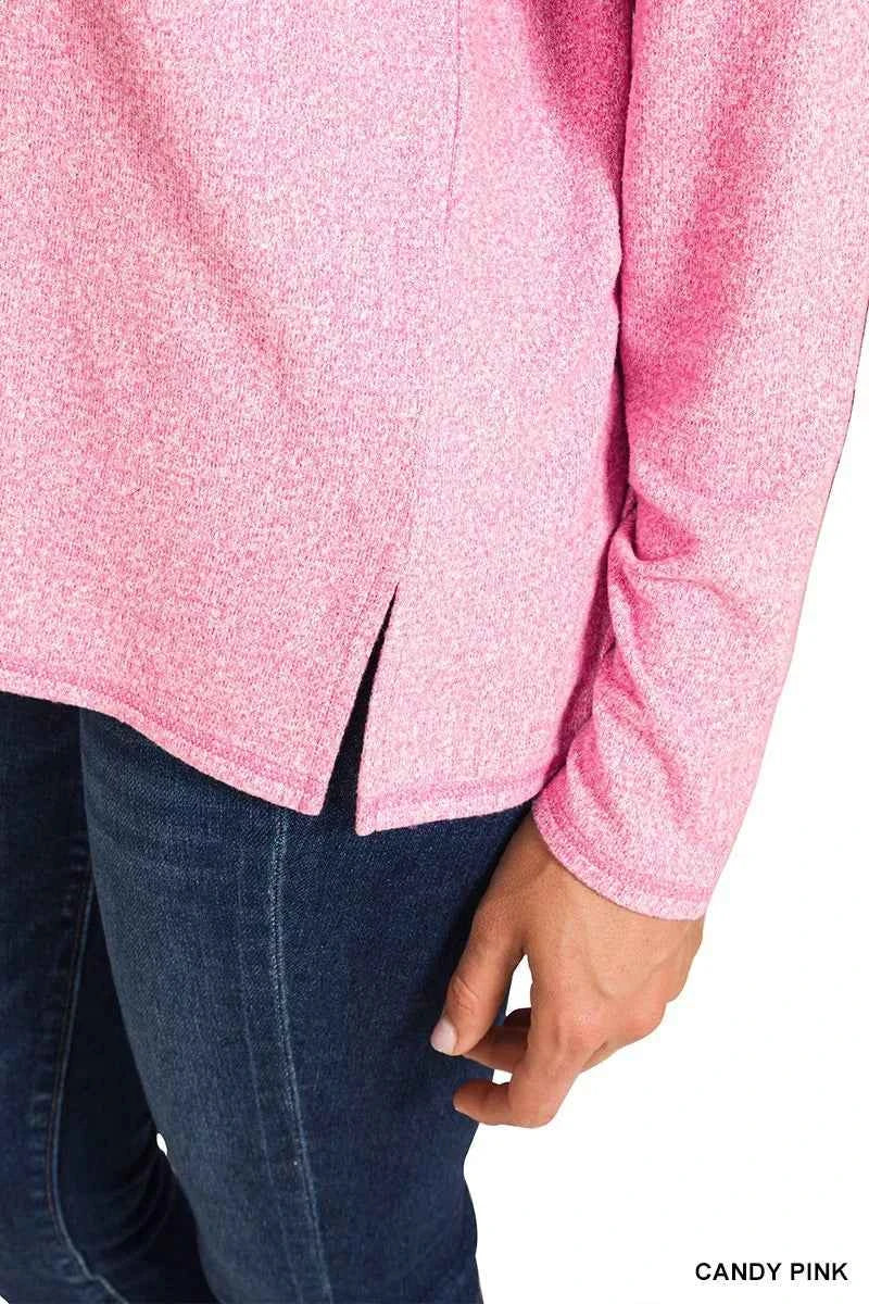 Zenana Soft Melange Hacci Exposed Seam Coin Pocket Tee 78dc8f51241b4f0aa8536e7cef9d0fd7-Max-Origin