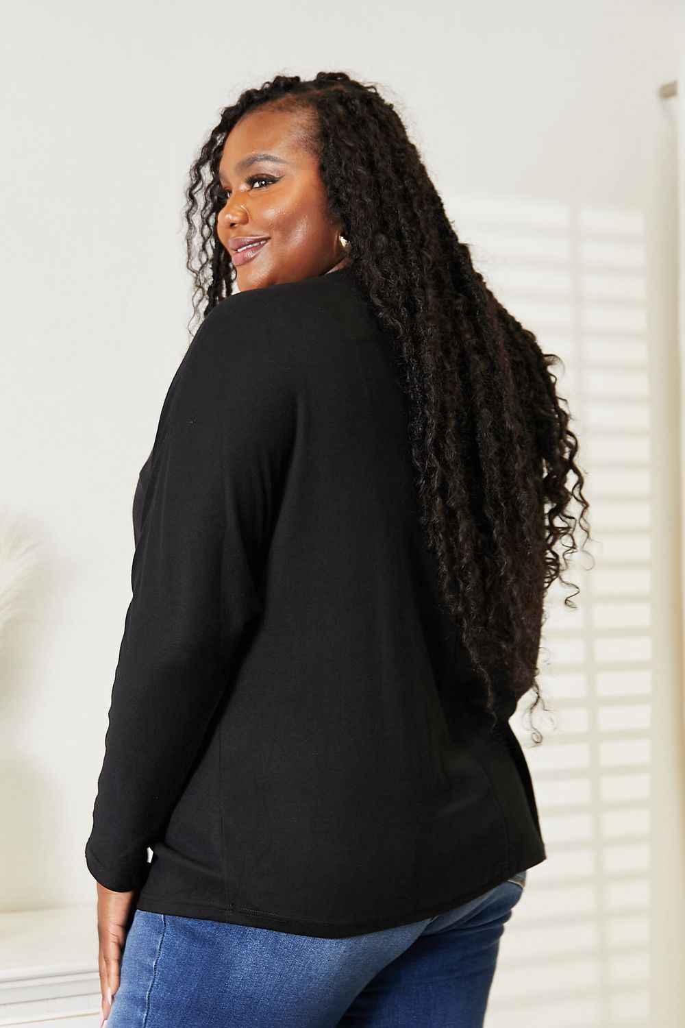 Double Take Seam Detail Round Neck Long Sleeve Top 78e453e46ddc476b974d9eec228ca3c7-Max