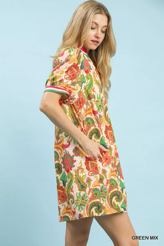 Jacquard Abstract Print Mini Dress 78f06aa5-b8e1-4aec-944e-9b11d4940032-Max-Origin