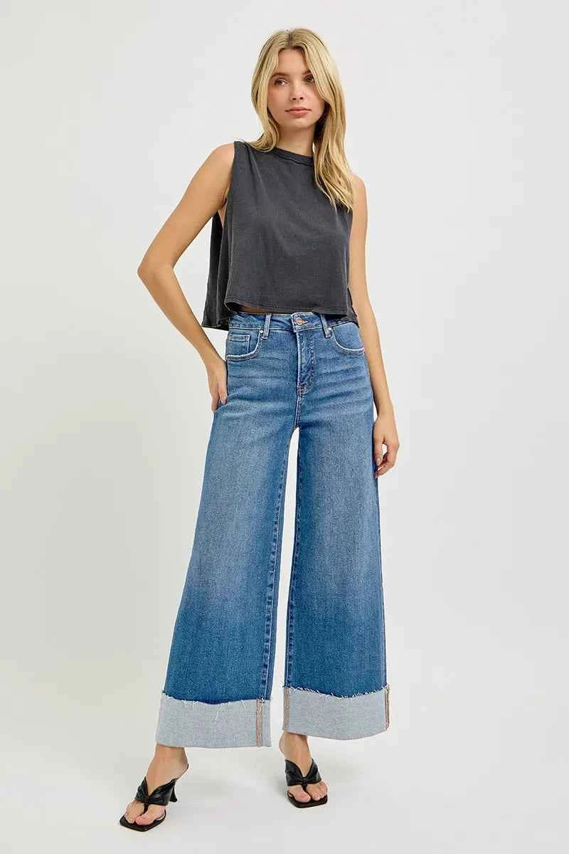 RISEN Full Size Tummy Control High Rise Crop Wide Cuffed Jeans Plus Size 78f1ed68accb45e5b6efb184c0711ce3-Max-Origin