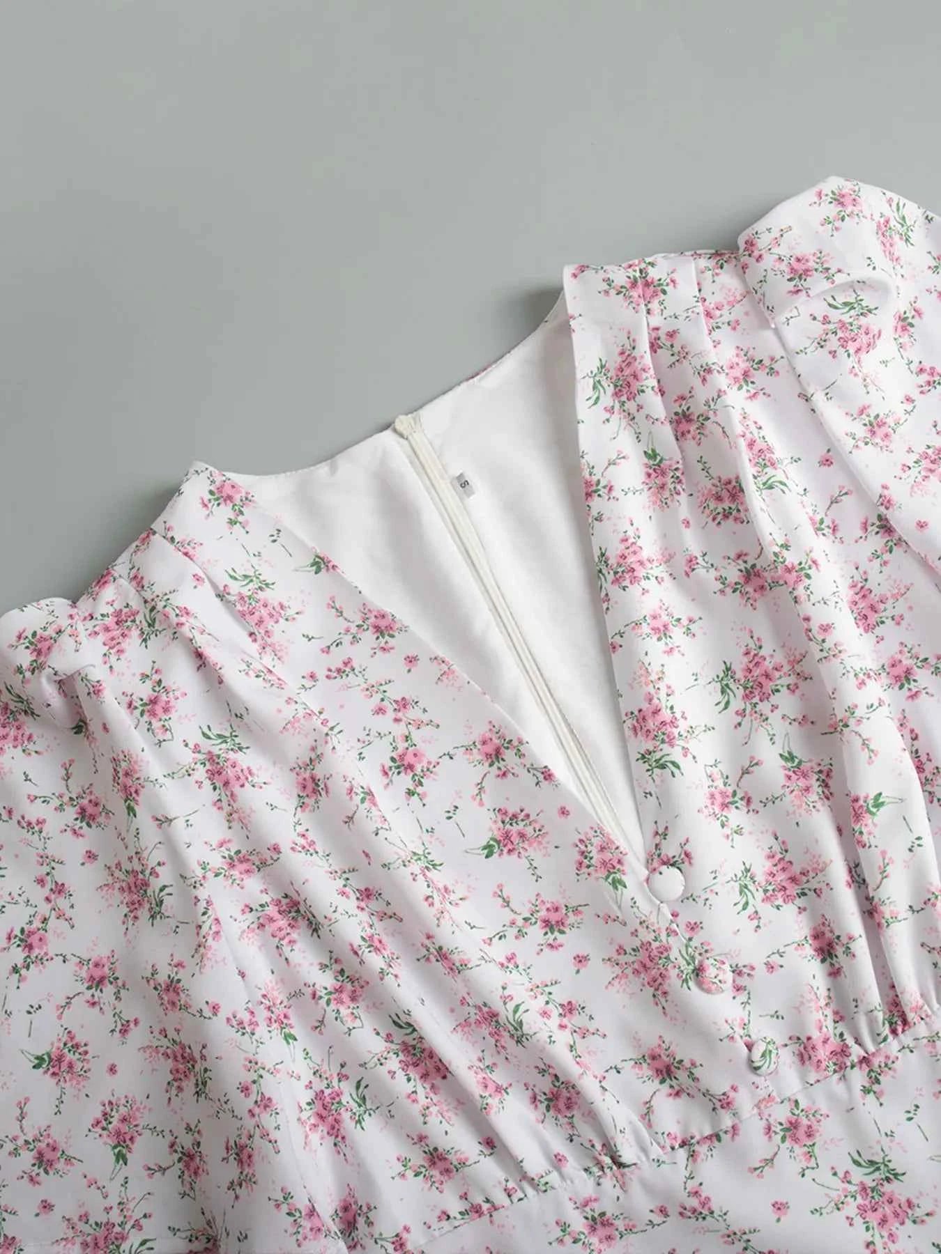 Floral Print Short Sleeve Dress 78f24f3be4814afb8824a12a0cff1d75-Max-Origin