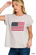 Zenana US Flag Round Neck Short Sleeve T-Shirt H GREY 7903be684c064852a8ce69f70de3b104-Max-Origin