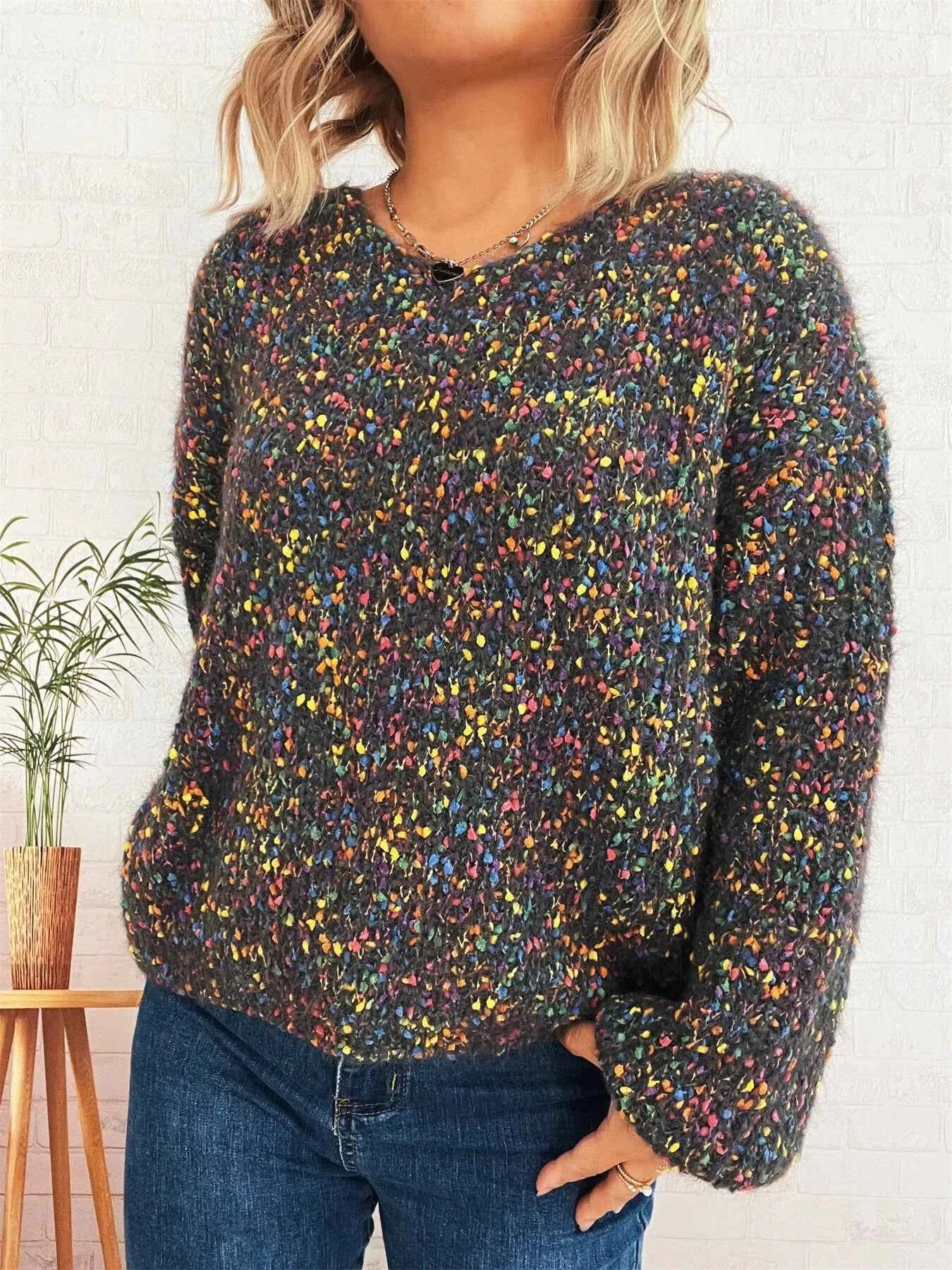 Colorful Long Sleeve Sweater 7916c12845a24577b94238fbe0478572-Max-Origin