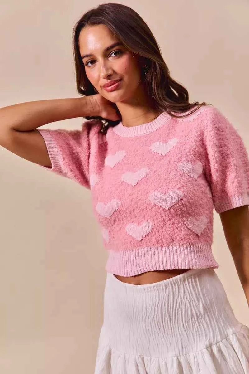 SO ME All Over Heart Valentine Cropped Sweater 7918084c91554495bc38e85aee22cece-Max-Origin