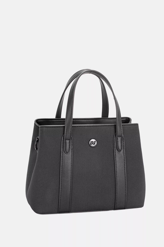 David Jones Canvas Handbag with Leather Trim BLACK One Size 792184de-b74e-406e-a573-3032a5777713-Max-Origin