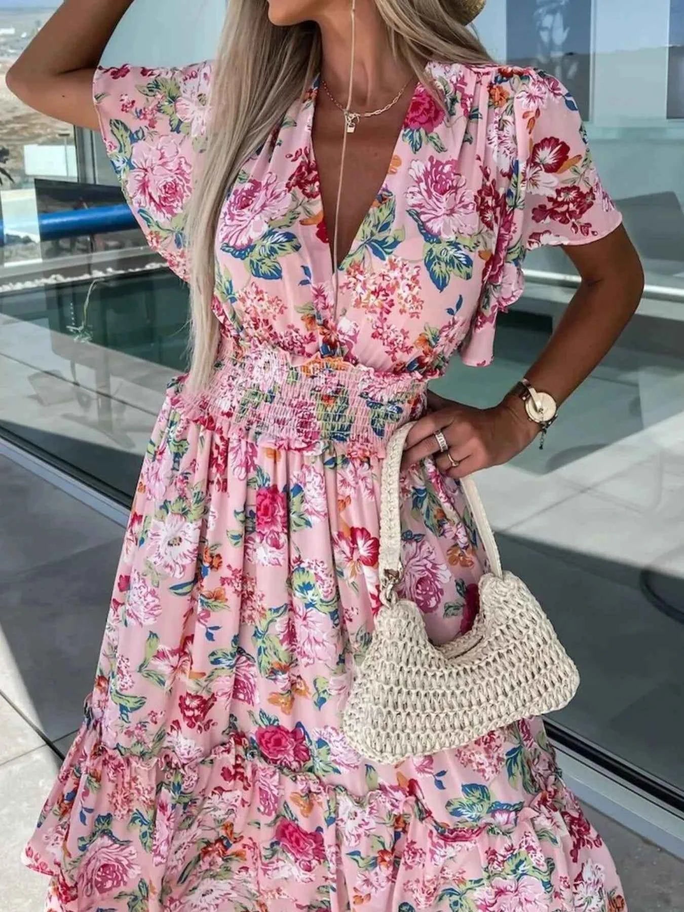 Floral Print Flutter Sleeve Maxi Dress 792190a9-ee67-4065-a7ff-1ffd07a84dc7-Max-Origin
