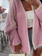 Contrast Trim Open Front Cardigan 7943f6fc-0ccb-4d6f-b71c-0ebf60d1d7aa-Max-Origin