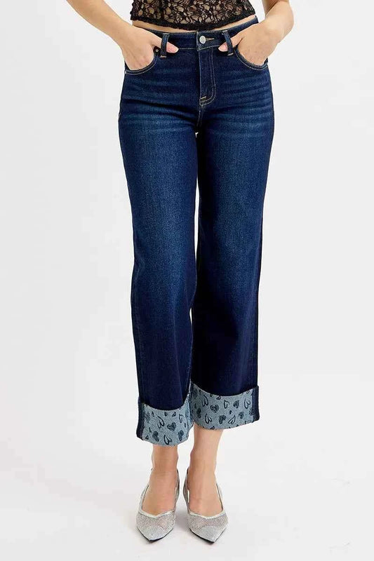 RISEN Full Size Mid Rise Fit Crop Wide With Printed Cuff Jeans Plus Size 7950fefe516c4acfb46bb64527e8bf52-Max-Origin