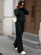 Ribbed Turtleneck Dropped Shoulder Top and Pants Sweater Set 7974f588-b758-488e-be36-3a287d952268-Max-Origin