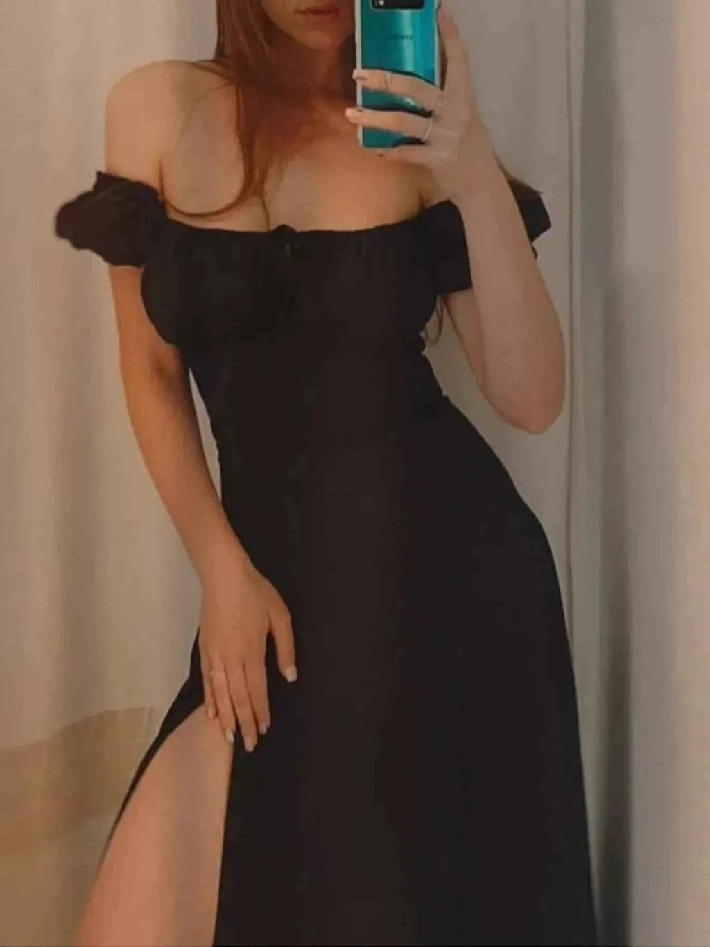 Full Size Slit Short Sleeve Midi Dress Plus Size 7980acede9f84088b20aff996909d513-Max-Origin