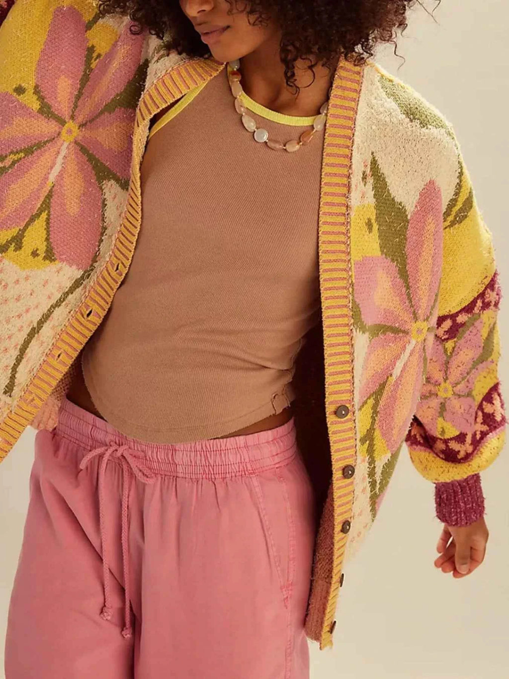 Floral Pattern Button Up Cardigan 79828309-ec5e-4144-a47d-4d79a81de48a-Max-Origin