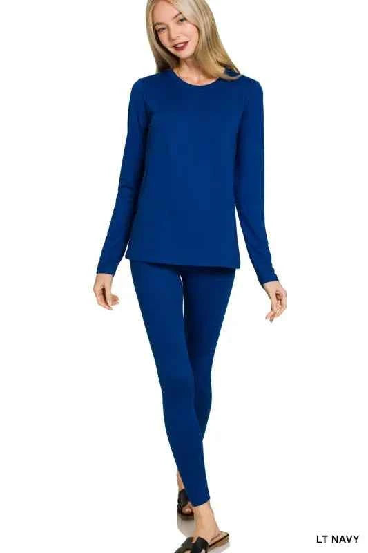 Zenana Microfiber Round Neck Top and Leggings Set 798c3836-8dfc-4f23-9246-e0b3439d5ea0-Max-Origin