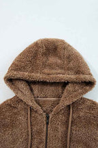 Sherpa Zip-Up Hoodie and Drawstring Shorts Set 7994d717-b14c-4a7b-9d4f-570d3231e4e9