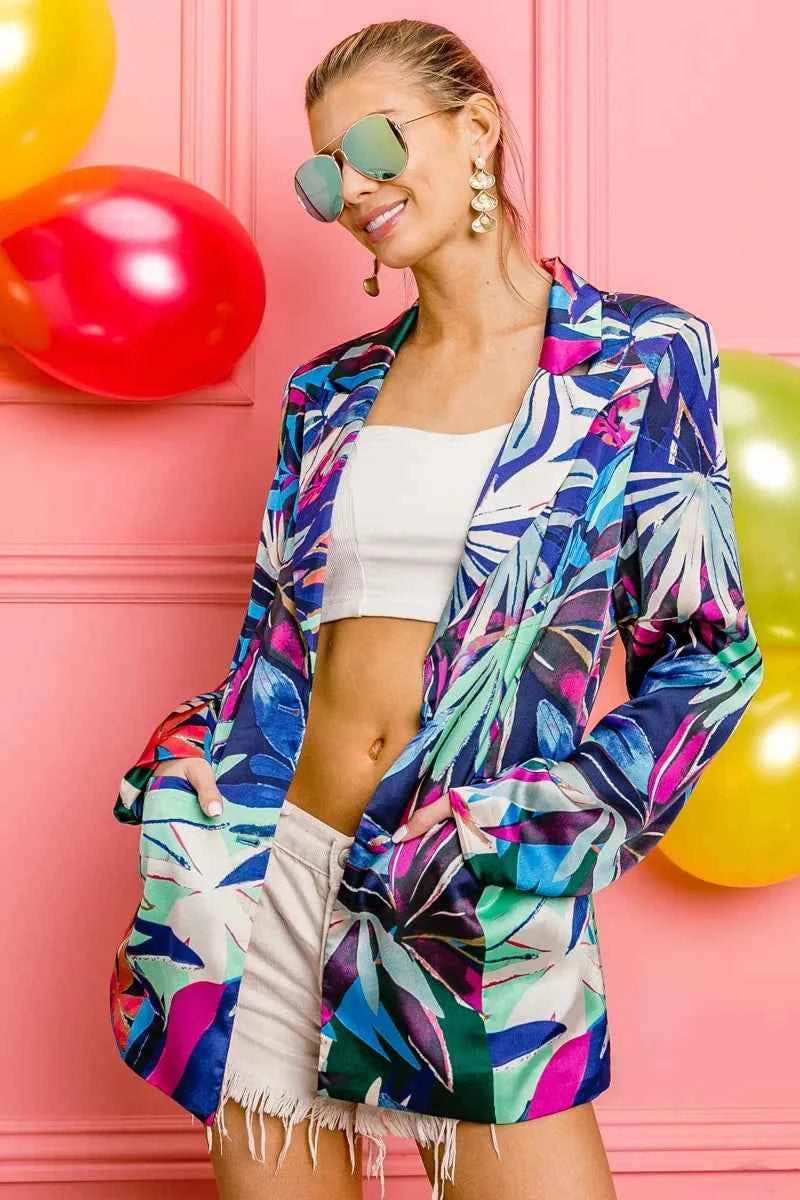 BiBi Thin Satin Tropical Single Blazer 799829864b354c3180f084d9d8615287-Max-Origin