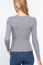 ACTIVE BASIC Full Size Ribbed Round Neck Long Sleeve Knit Top 799f01cb-6499-4655-b2a4-101427c96f24-Max