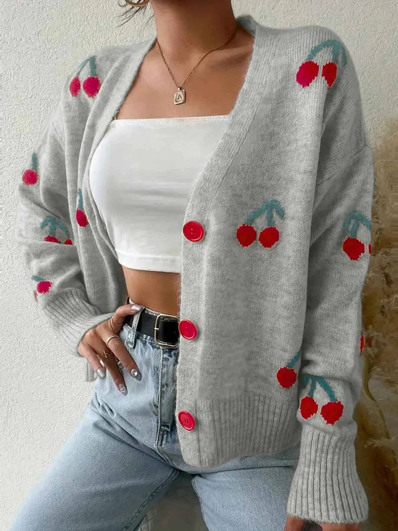 Cherry Button-Up Knit Cardigan 79a343dd-df98-4c7b-909a-2c9bf78b0085-Max-Origin