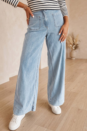 Beau Blue Solid Full-Length Regular Pocket Detail Wholesale Denim Jeans Beau Blue 79bfae7d6f04231b