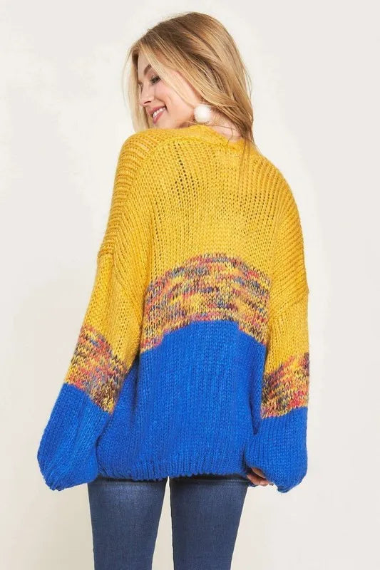 ADORA Colorblock Sweater Cardigan