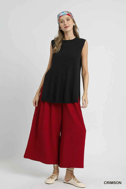 Umgee Elastic Waist Wide Leg Pants 79c4b315-bddb-4dbf-bfb3-693369533750-Max-Origin