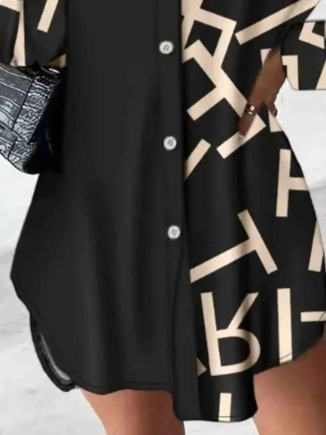Printed Button Up Long Sleeve Shirt Dress 79ccdecb-1ef5-424f-8841-34edd9194d7a-Max-Origin