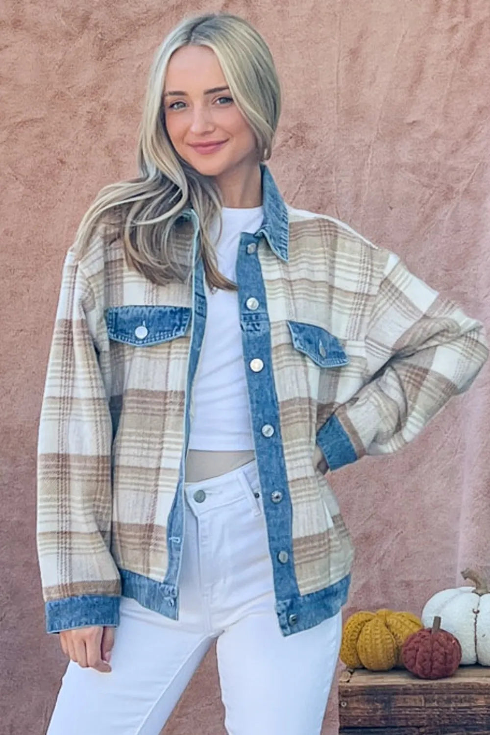 And The Why Full Size Washed Denim Detail Brushed Plaid Jacket 79d97440-2f0b-4f3a-9ed8-29ad19f50ee5-Max