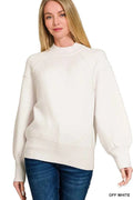 Zenana Viscose Mock Neck Exposed Seam Sweater OFF WHITE 79f3d784cbc24bca9eb12ea7e254e5c1-Max-Origin