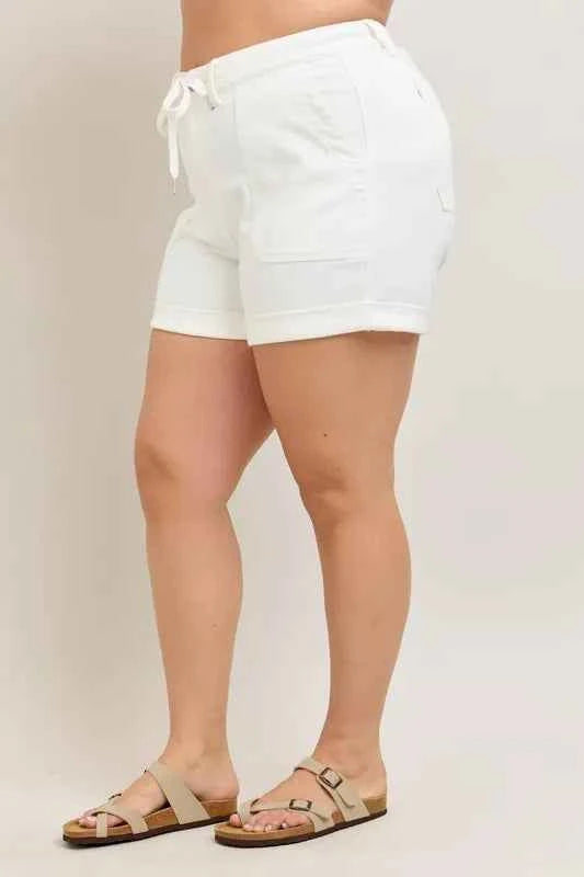 Judy Blue Plus Size High Waist Cuff Denim Shorts 79fdeea574bc4ee0b482e986489b7fb4-Max-Origin