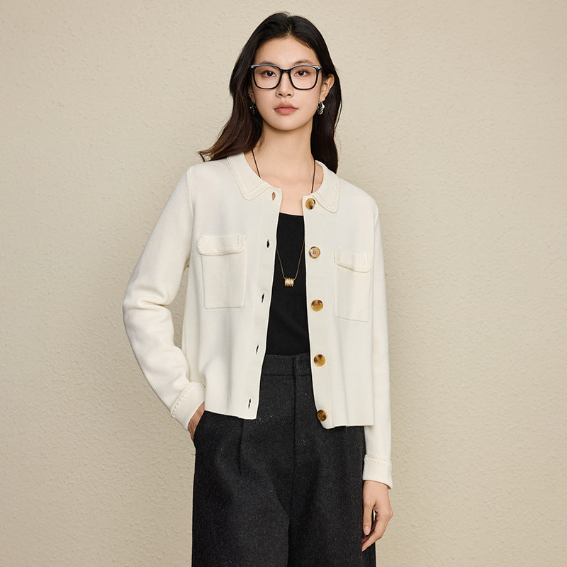 The French-Inspired Crochet-Detail Polo Cardigan 7B9B8DB63A5ECC890045F6F67FDDC294_60dc958f-97cc-4e87-9d05-6f5ab1a8a32e
