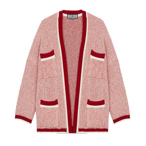 Red & Ivory Color-Block Wool-Blend Cardigan Red S 7FFB02DF9081346C0A68C4C6DB8723D1