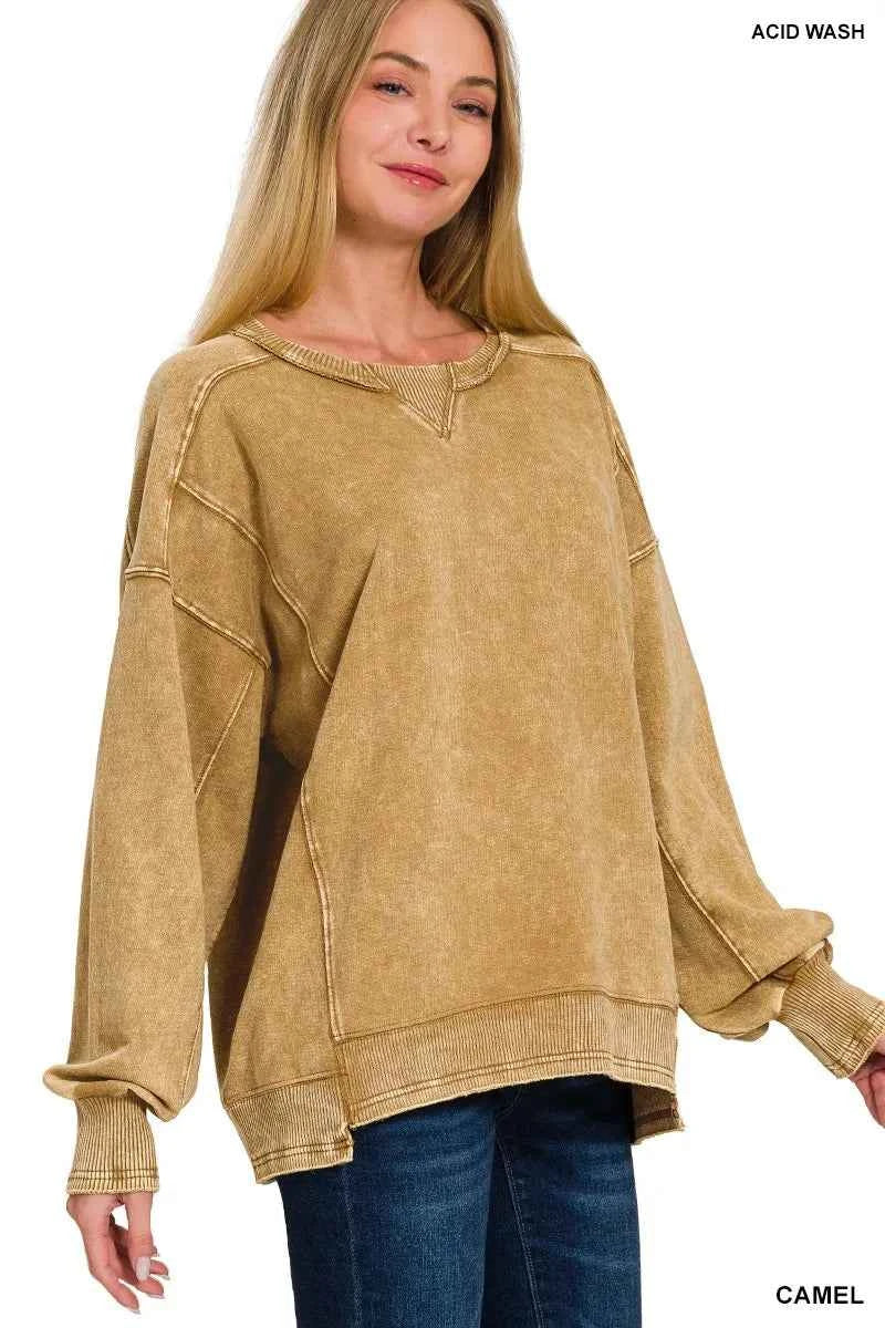 Zenana French Terry Acid Wash Pullover 7a0199338579452d93e568b4beaea317-Max-Origin