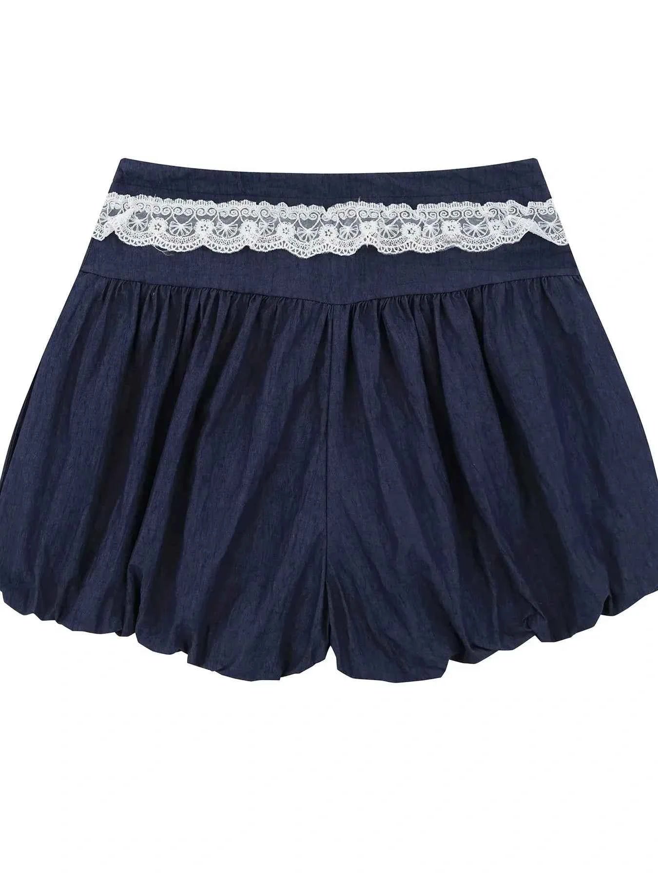 Lace Trim Shorts with Drawstring 7a1e9a10e5444fbda9dc86885e694a34-Max-Origin