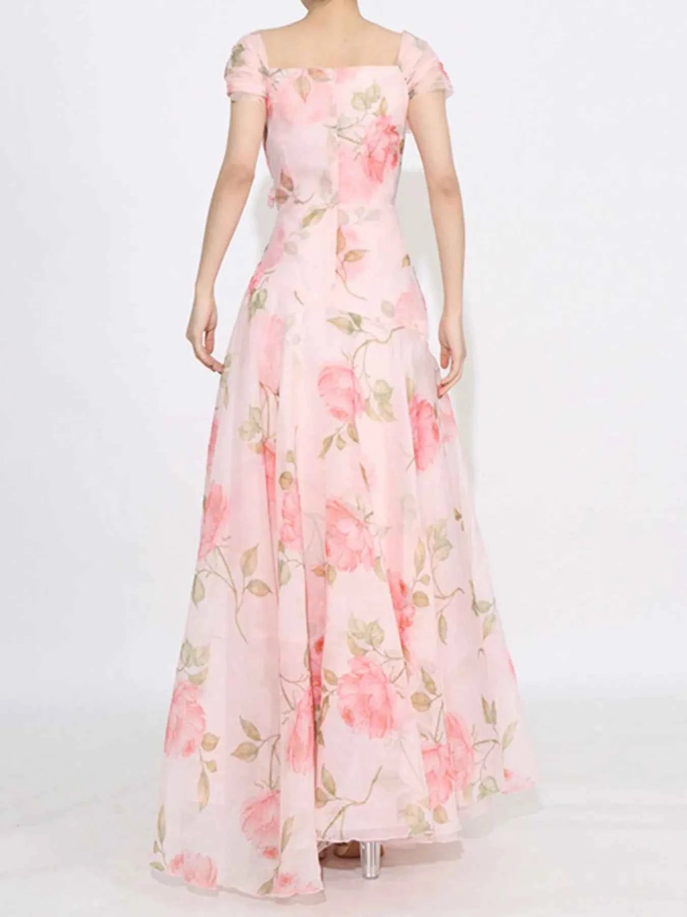 Floral Ruffled Short Sleeve Maxi Dress 7a354d72-0712-4d05-8f19-2ed7aa377687-Max-Origin