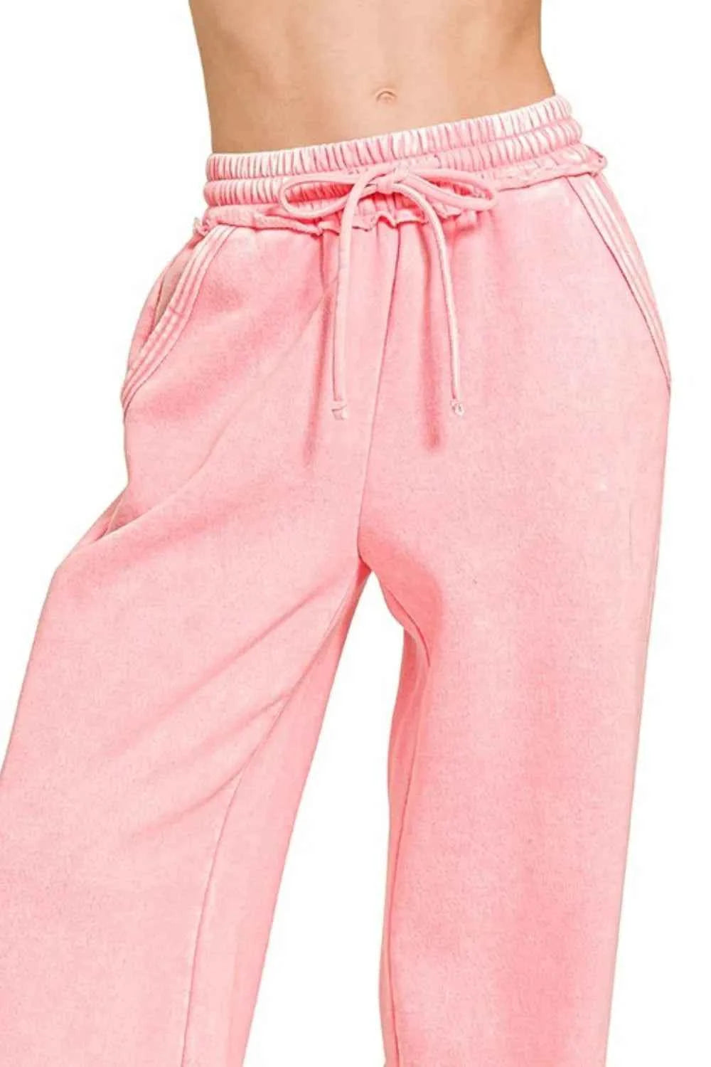 Zenana Acid Wash Fleece Palazzo Sweatpants with Pockets 7a84ccc6-6cee-4d49-a50c-73c0c84bed0c-Max-Origin