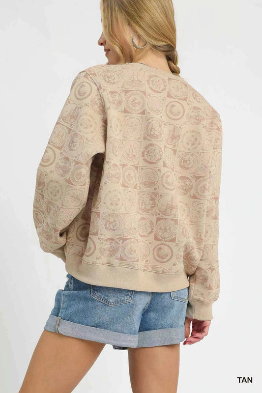 Coin Stamp Print Sweatshirt 7ab20333-0a14-4ea8-8127-7450dd507a6d-Max-Origin