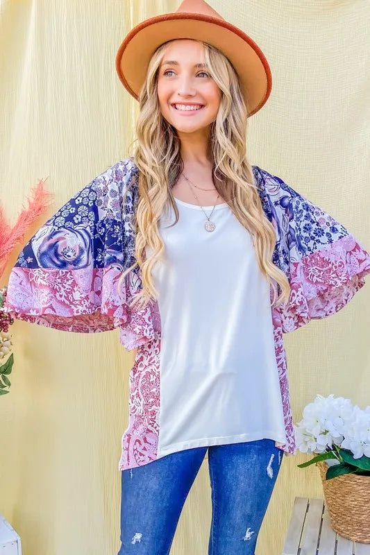 And The WhyFloral Print Bell Sleeve Top 7ac42f539d6b4da3bb0626ccf566c488-Max-Origin