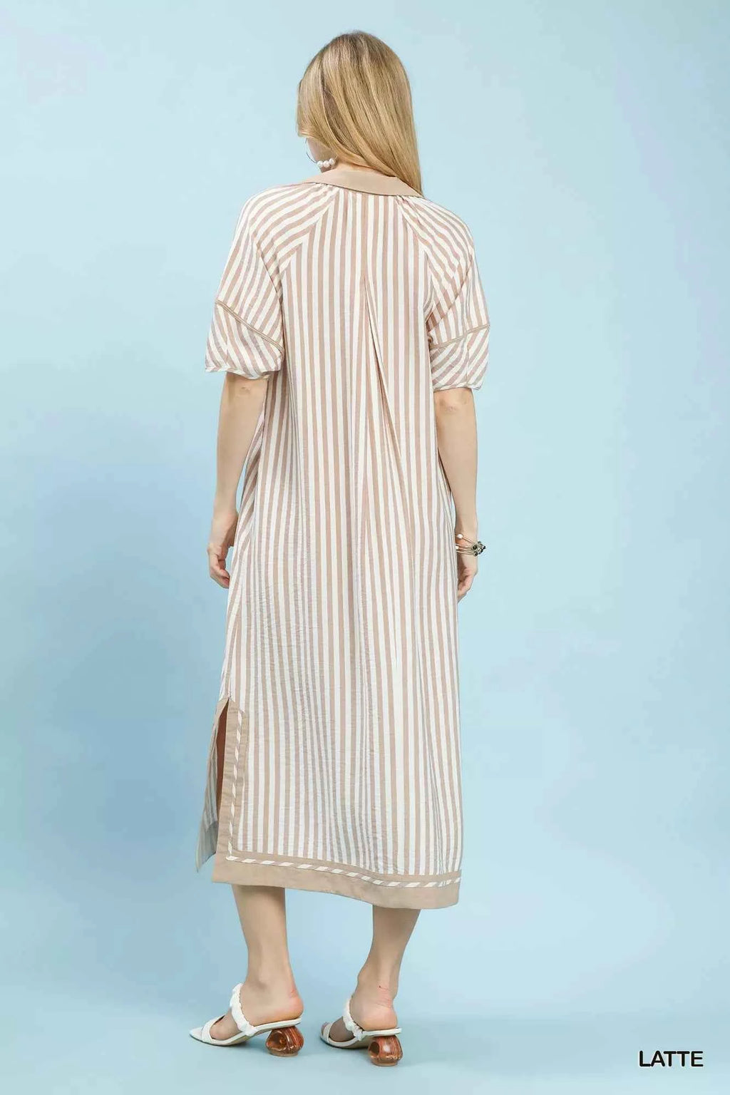 Umgee Coastal Stripe Midi Dress with Side Slit 7ad2d261-19e0-490a-bece-f1c824dc123f-Max-Origin