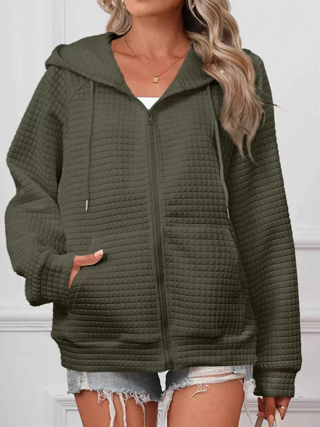 Full Size Textured Quilted Zip-Up Hooded Jacket Plus Size 7ad66b111b884589bbf54bb29ac33710-Max-Origin