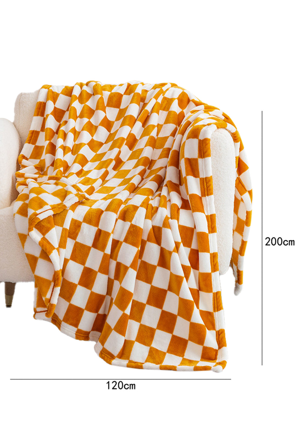 Navy Blue Checkerboard Printed Soft Throw Blanket 120*200cm 7ae0fe15bbe9bfa6