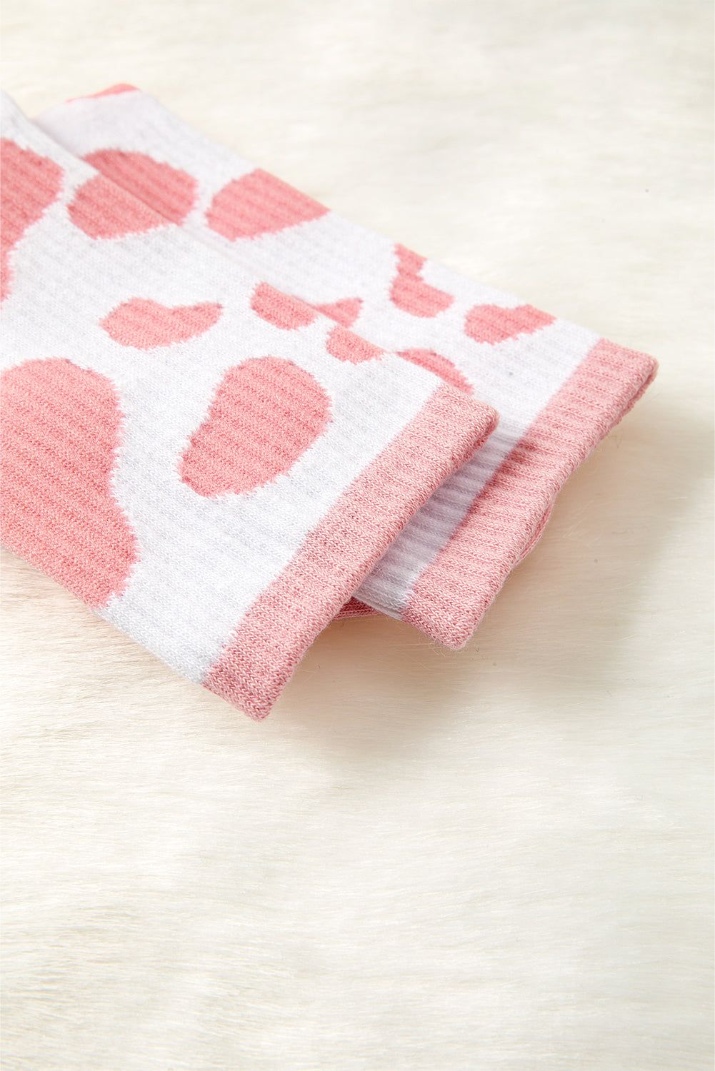 Pink Cow Print Fashion Crew Socks 7ae4c7f45b861e8d